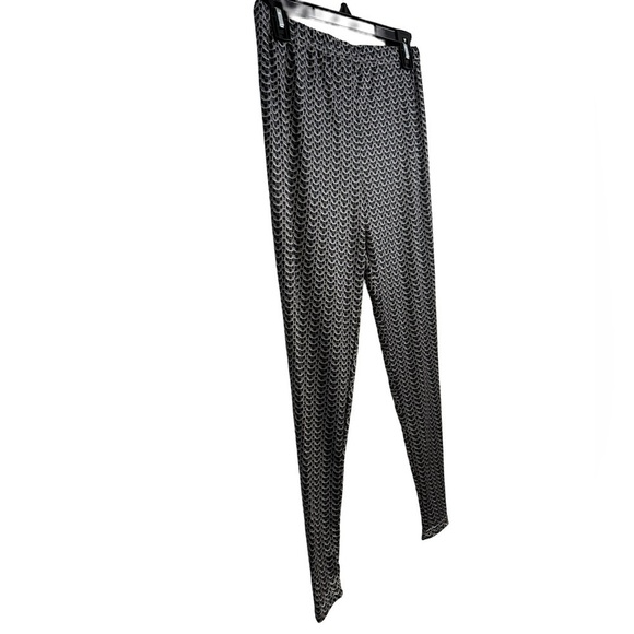 Chain Link Design Black and Gray Leggings Juniors Girls Size L ☀️ - Picture 4 of 14